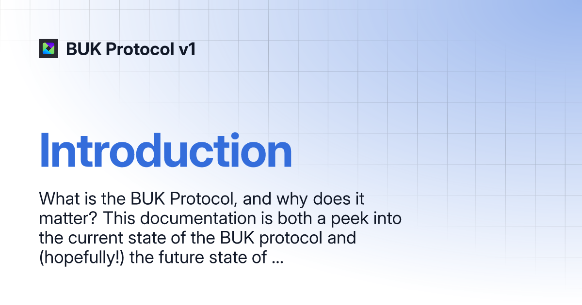 Introduction | BUK Protocol v1